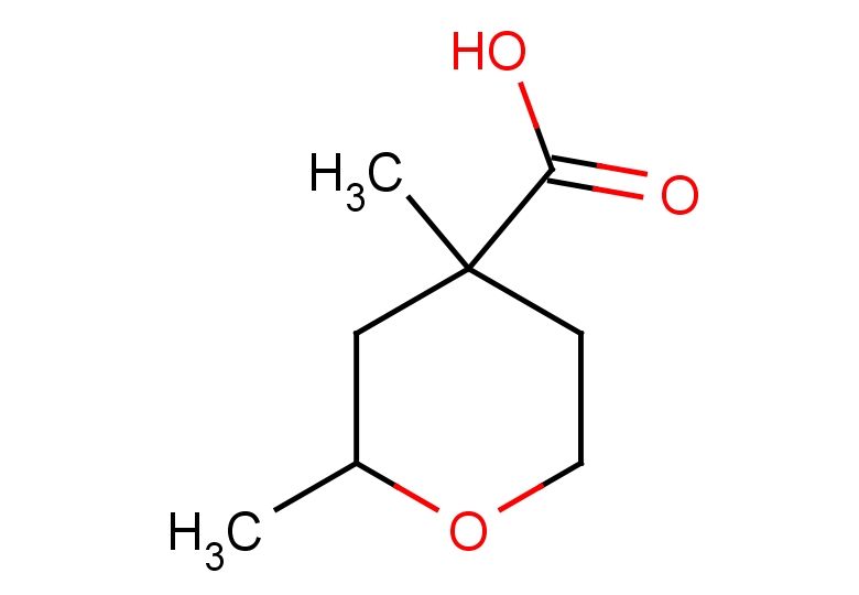 2,4-dimethyloxane-4-carboxylic acid, Mixture of diastereomers