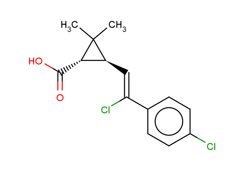rac-(1R,3S)-3-[(Z)-2-chloro-2-(4-chlorophenyl)ethenyl]-2,2-dimethylcyclopropane-1-carboxylic acid, trans