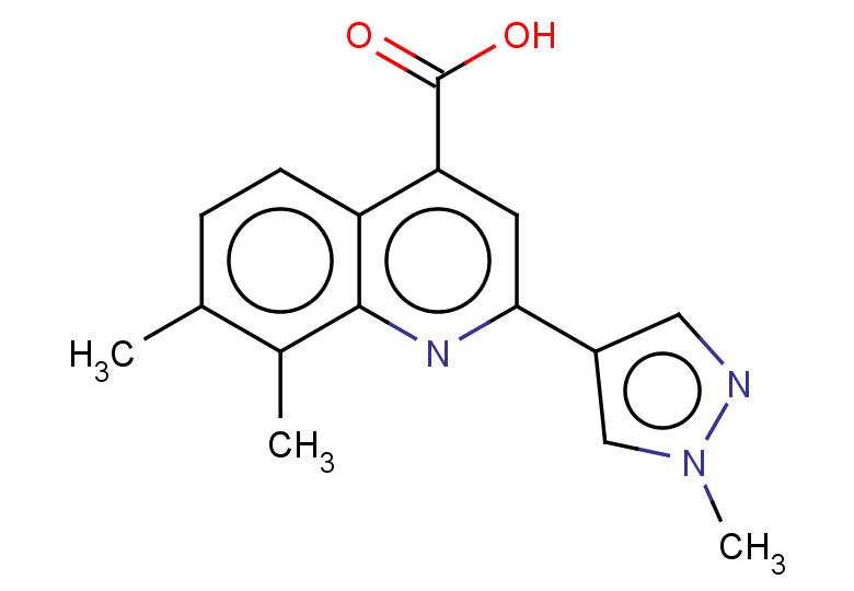 7,8-dimethyl-2-(1-methyl-1H-pyrazol-4-yl)quinoline-4-carboxylic acid