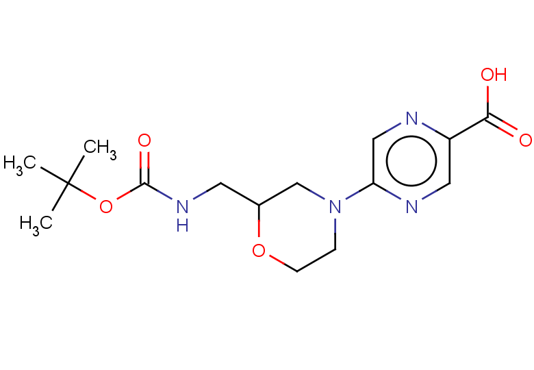 5-[2-({[(tert-butoxy)carbonyl]amino}methyl)morpholin-4-yl]pyrazine-2-carboxylic acid