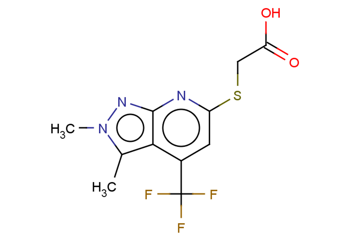 2-{[2,3-dimethyl-4-(trifluoromethyl)-2H-pyrazolo[3,4-b]pyridin-6-yl]sulfanyl}acetic acid