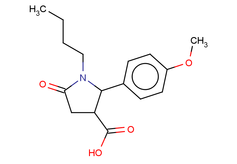 1-butyl-2-(4-methoxyphenyl)-5-oxopyrrolidine-3-carboxylic acid