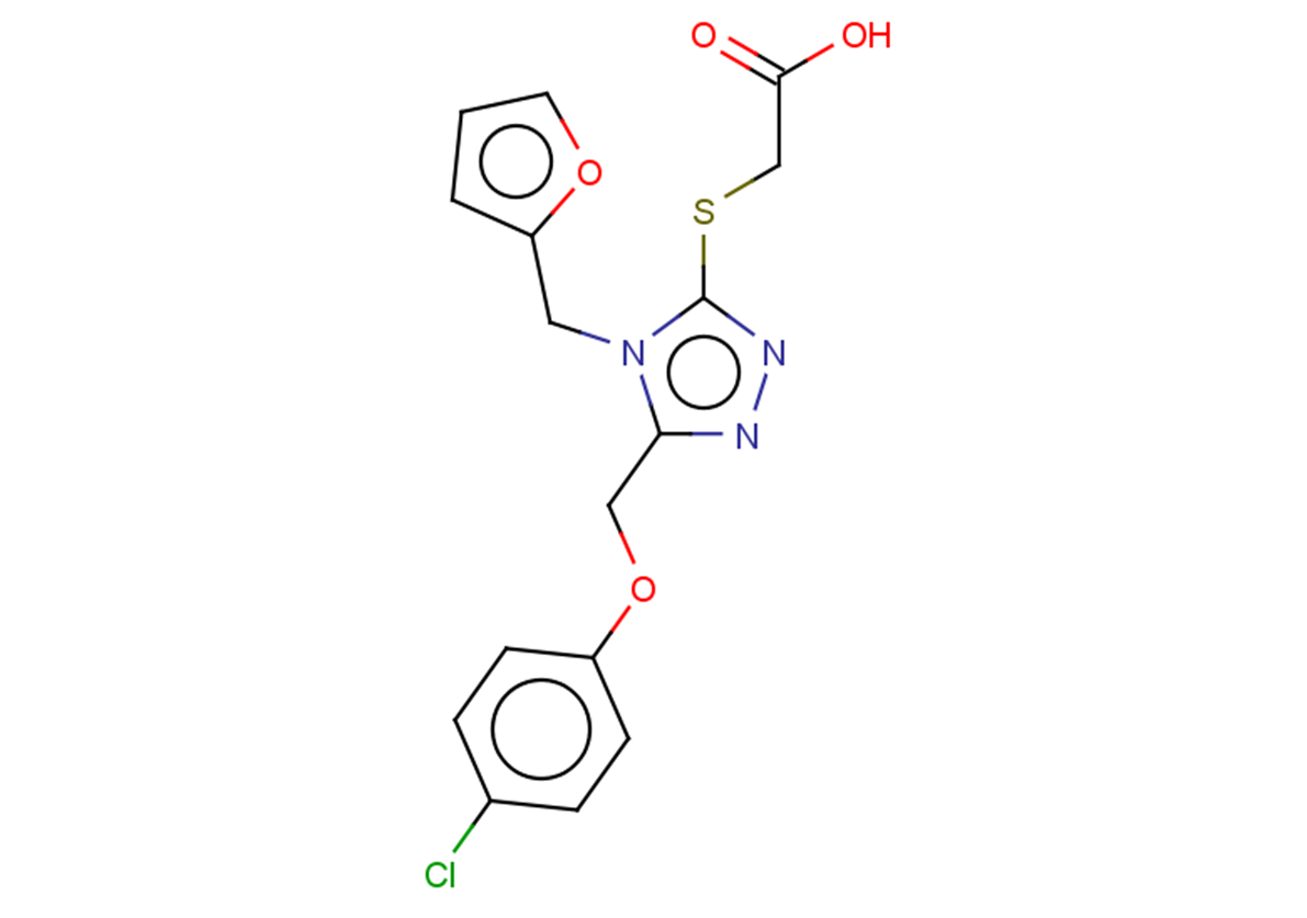 2-({5-[(4-chlorophenoxy)methyl]-4-[(furan-2-yl)methyl]-4H-1,2,4-triazol-3-yl}sulfanyl)acetic acid