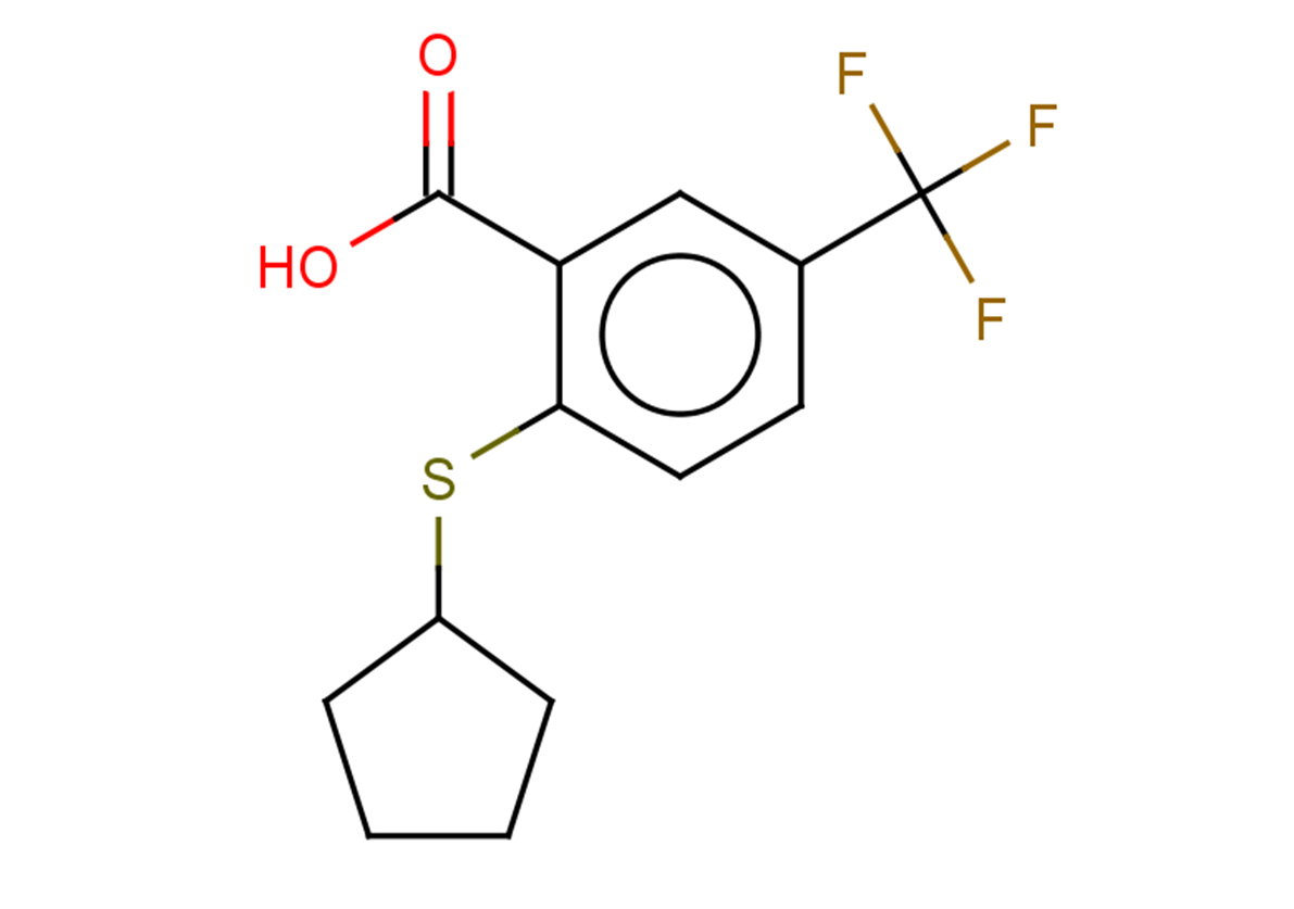 2-(cyclopentylsulfanyl)-5-(trifluoromethyl)benzoic acid