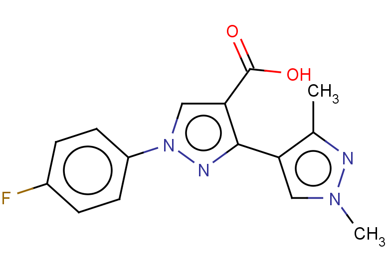 3-(1,3-dimethyl-1H-pyrazol-4-yl)-1-(4-fluorophenyl)-1H-pyrazole-4-carboxylic acid