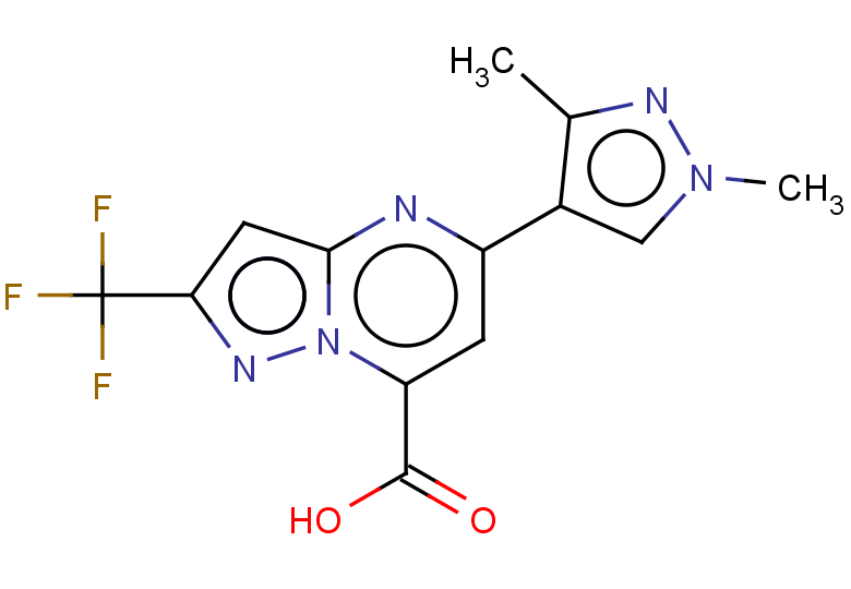 5-(1,3-dimethyl-1H-pyrazol-4-yl)-2-(trifluoromethyl)pyrazolo[1,5-a]pyrimidine-7-carboxylic acid