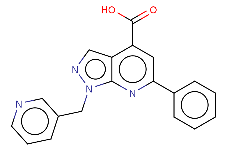 6-phenyl-1-(pyridin-3-ylmethyl)-1H-pyrazolo[3,4-b]pyridine-4-carboxylic acid