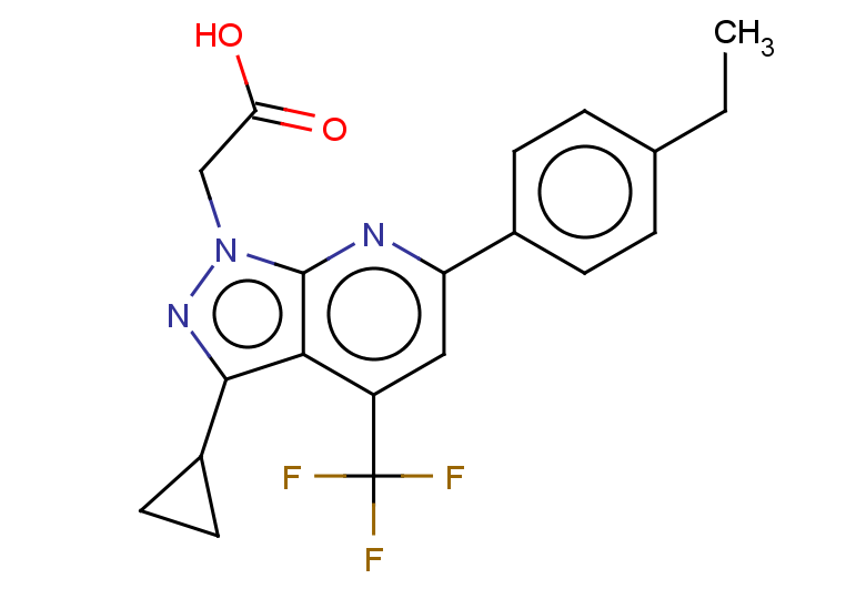 2-[3-cyclopropyl-6-(4-ethylphenyl)-4-(trifluoromethyl)-1H-pyrazolo[3,4-b]pyridin-1-yl]acetic acid