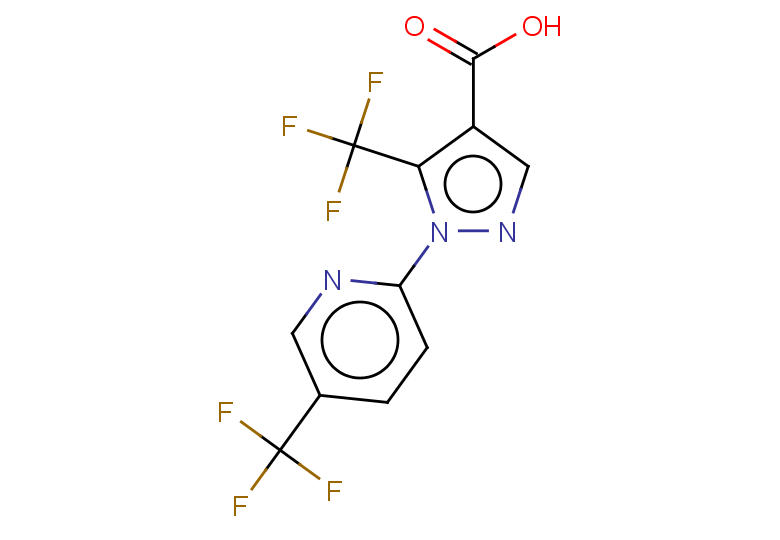 5-(trifluoromethyl)-1-[5-(trifluoromethyl)pyridin-2-yl]-1H-pyrazole-4-carboxylic acid
