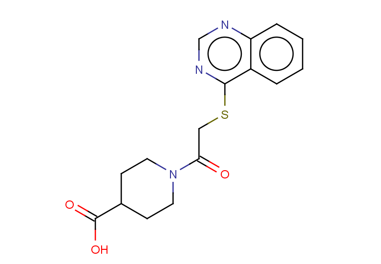 1-[2-(quinazolin-4-ylsulfanyl)acetyl]piperidine-4-carboxylic acid