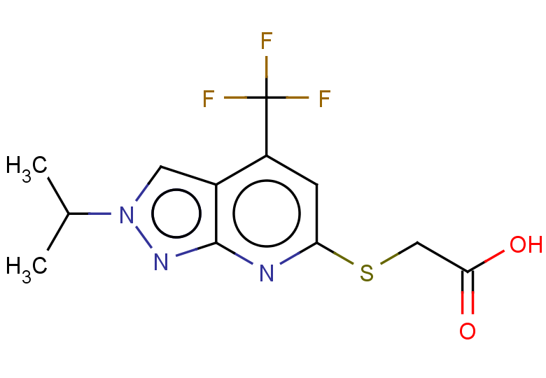 2-{[2-(propan-2-yl)-4-(trifluoromethyl)-2H-pyrazolo[3,4-b]pyridin-6-yl]sulfanyl}acetic acid