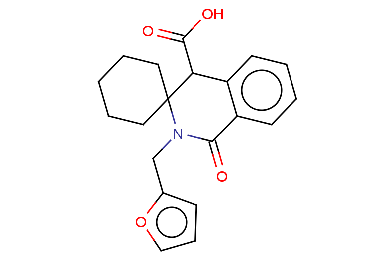 2'-[(furan-2-yl)methyl]-1'-oxo-2',4'-dihydro-1'H-spiro[cyclohexane-1,3'-isoquinoline]-4'-carboxylic acid