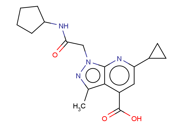 1-[(cyclopentylcarbamoyl)methyl]-6-cyclopropyl-3-methyl-1H-pyrazolo[3,4-b]pyridine-4-carboxylic acid