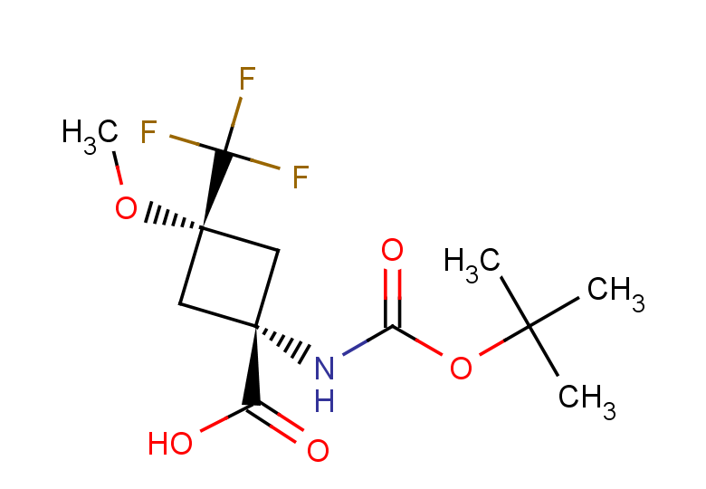 rac-(1s,3s)-1-{[(tert-butoxy)carbonyl]amino}-3-methoxy-3-(trifluoromethyl)cyclobutane-1-carboxylic acid, cis