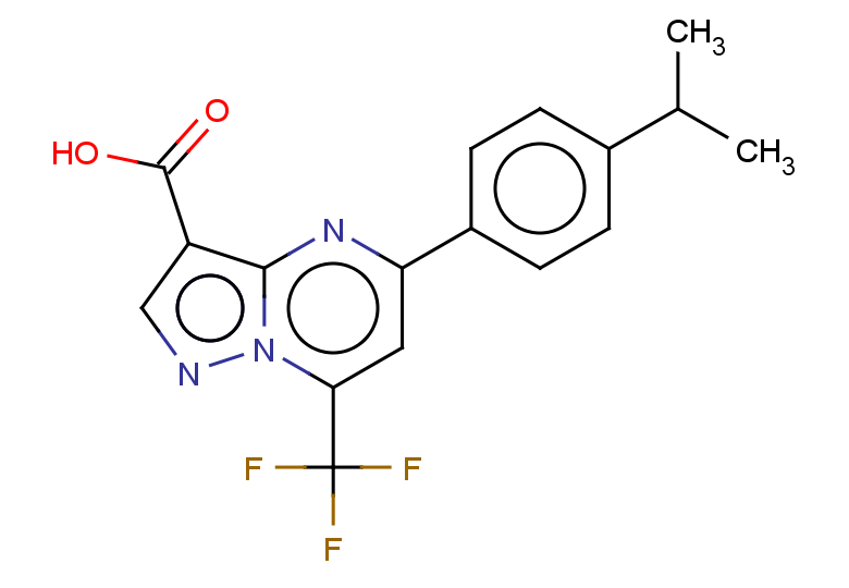 5-[4-(propan-2-yl)phenyl]-7-(trifluoromethyl)pyrazolo[1,5-a]pyrimidine-3-carboxylic acid