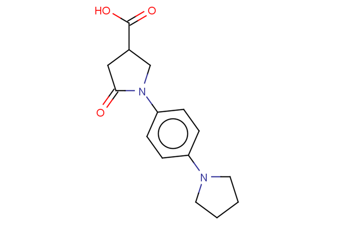 5-oxo-1-[4-(pyrrolidin-1-yl)phenyl]pyrrolidine-3-carboxylic acid