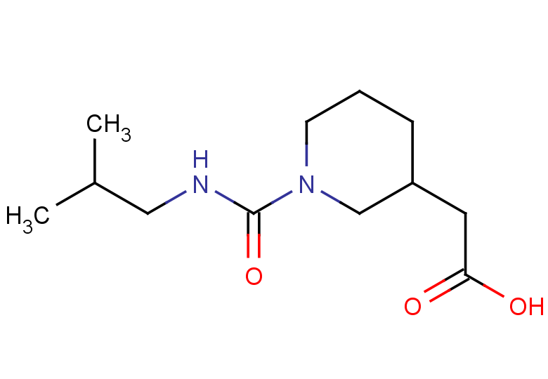 2-{1-[(2-methylpropyl)carbamoyl]piperidin-3-yl}acetic acid