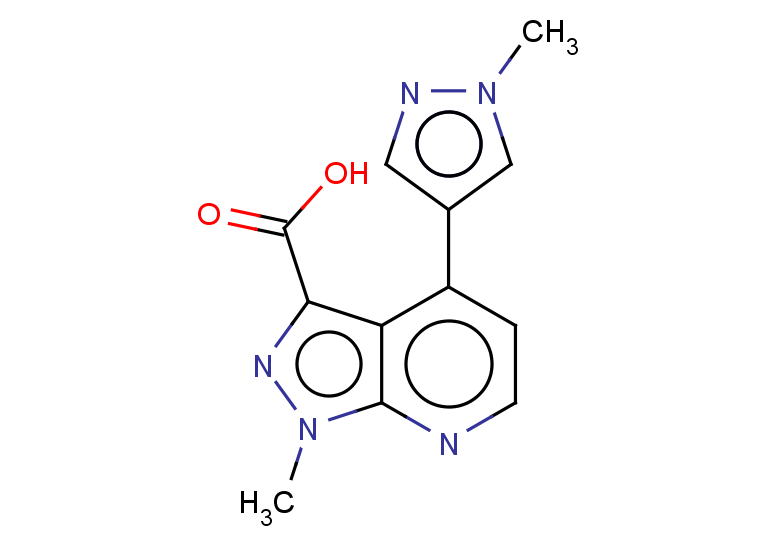 1-methyl-4-(1-methyl-1H-pyrazol-4-yl)-1H-pyrazolo[3,4-b]pyridine-3-carboxylic acid