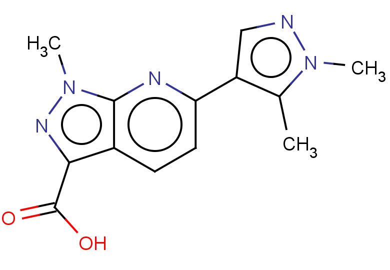 6-(1,5-dimethyl-1H-pyrazol-4-yl)-1-methyl-1H-pyrazolo[3,4-b]pyridine-3-carboxylic acid