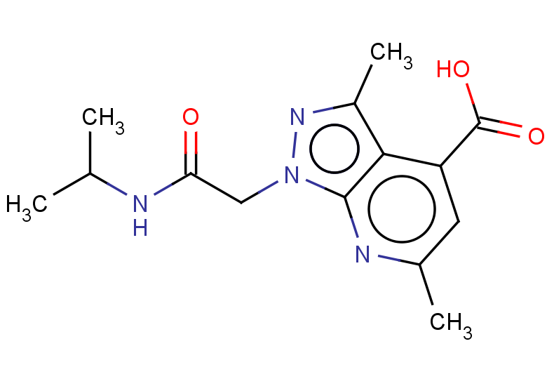 3,6-dimethyl-1-{[(propan-2-yl)carbamoyl]methyl}-1H-pyrazolo[3,4-b]pyridine-4-carboxylic acid