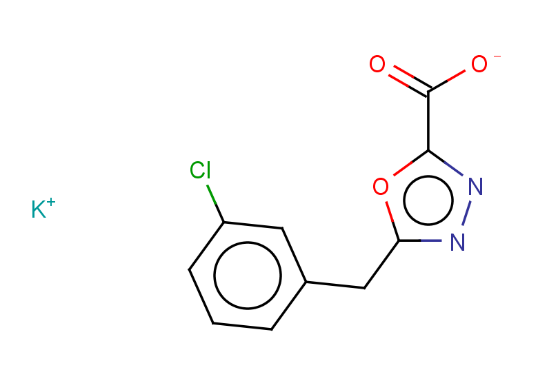 potassium 5-[(3-chlorophenyl)methyl]-1,3,4-oxadiazole-2-carboxylate