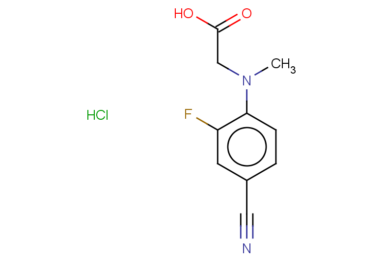 2-[(4-cyano-2-fluorophenyl)(methyl)amino]acetic acid hydrochloride