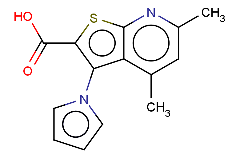 4,6-dimethyl-3-(1H-pyrrol-1-yl)thieno[2,3-b]pyridine-2-carboxylic acid