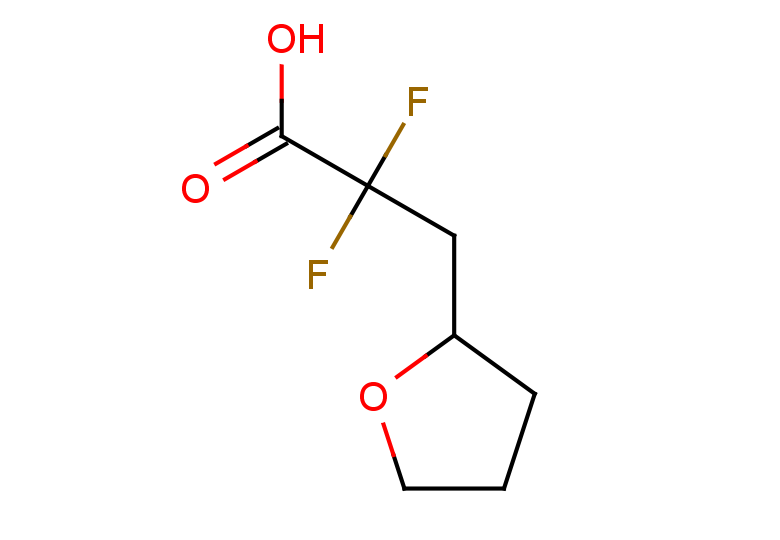 2,2-difluoro-3-(oxolan-2-yl)propanoic acid
