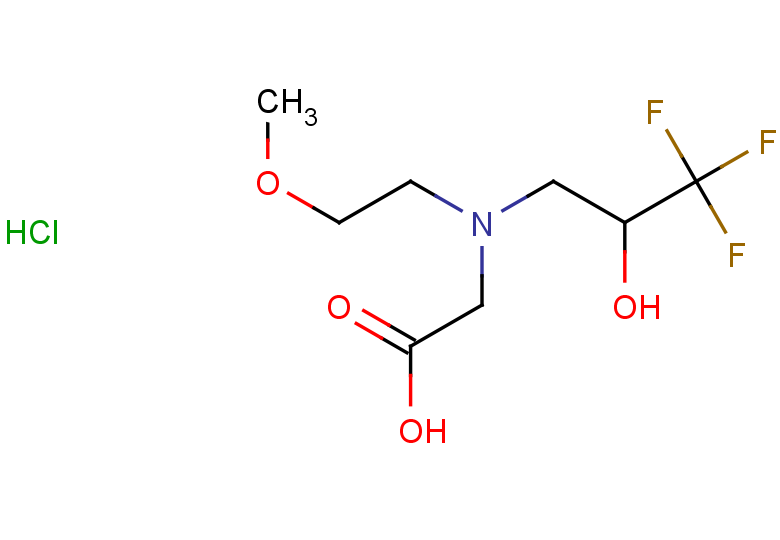 2-[(2-methoxyethyl)(3,3,3-trifluoro-2-hydroxypropyl)amino]acetic acid hydrochloride