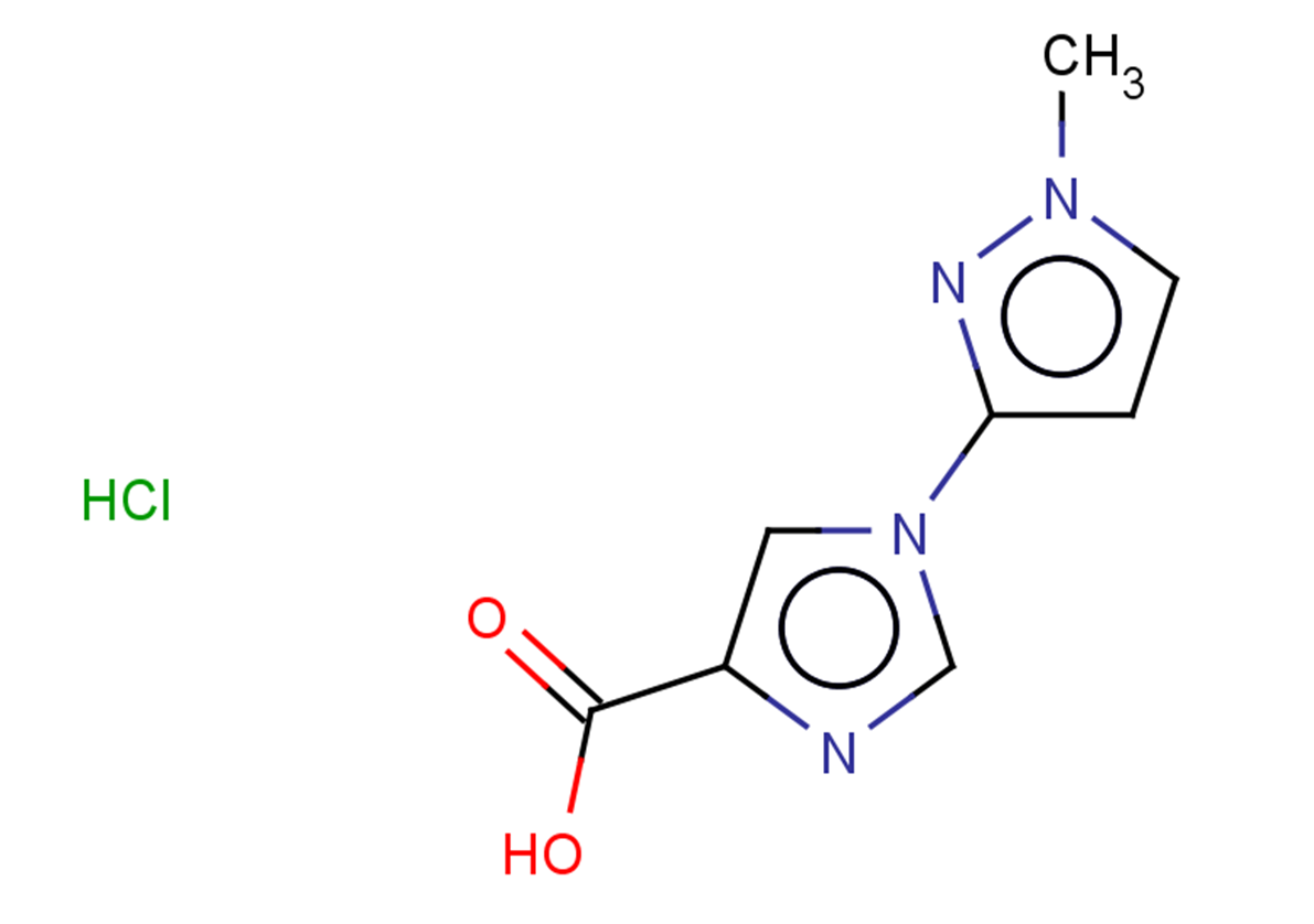 1-(1-methyl-1H-pyrazol-3-yl)-1H-imidazole-4-carboxylic acid hydrochloride