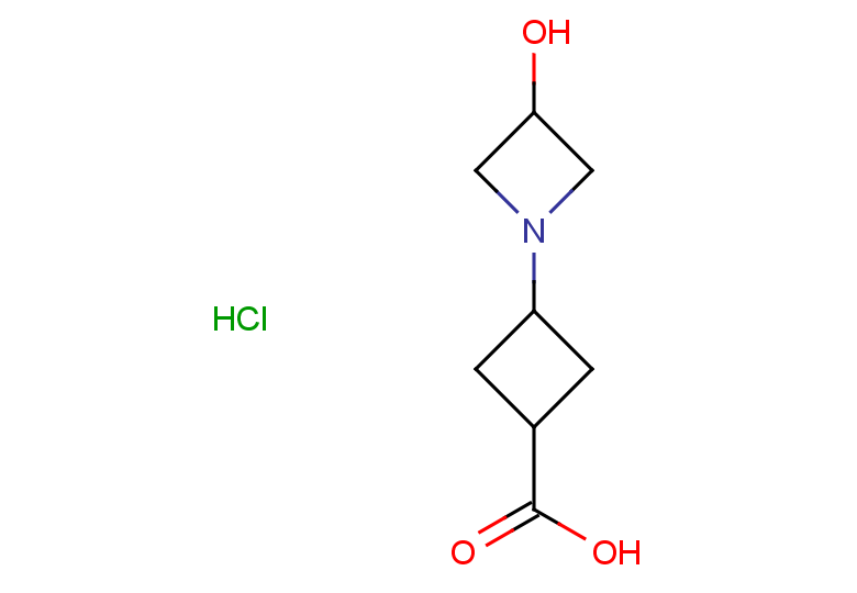 3-(3-hydroxyazetidin-1-yl)cyclobutane-1-carboxylic acid hydrochloride