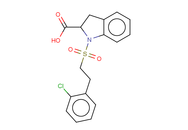 1-[2-(2-chlorophenyl)ethanesulfonyl]-2,3-dihydro-1H-indole-2-carboxylic acid