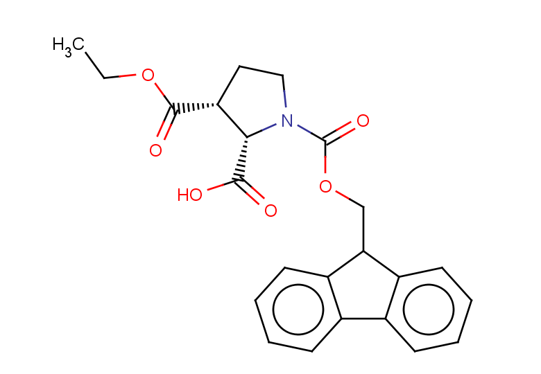 rac-(2R,3S)-3-(ethoxycarbonyl)-1-{[(9H-fluoren-9-yl)methoxy]carbonyl}pyrrolidine-2-carboxylic acid