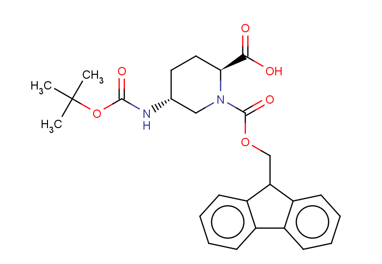 rac-(2R,5S)-5-{[(tert-butoxy)carbonyl]amino}-1-{[(9H-fluoren-9-yl)methoxy]carbonyl}piperidine-2-carboxylic acid, trans