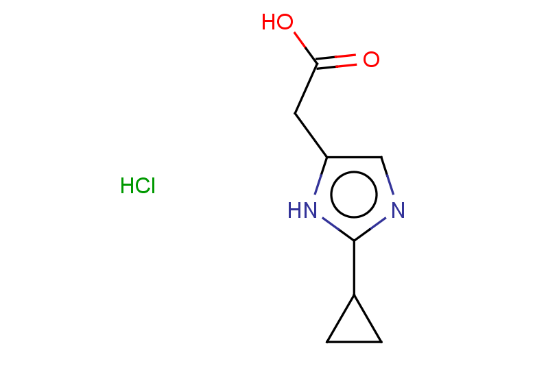 2-(2-cyclopropyl-1H-imidazol-5-yl)acetic acid hydrochloride