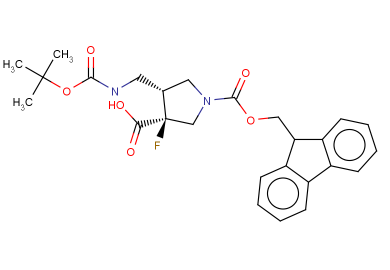 rac-(3R,4S)-4-({[(tert-butoxy)carbonyl]amino}methyl)-1-{[(9H-fluoren-9-yl)methoxy]carbonyl}-3-fluoropyrrolidine-3-carboxylic acid