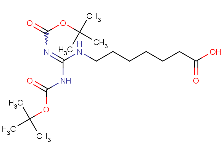 7-[({[(tert-butoxy)carbonyl]amino}({[(tert-butoxy)carbonyl]imino})methyl)amino]heptanoic acid