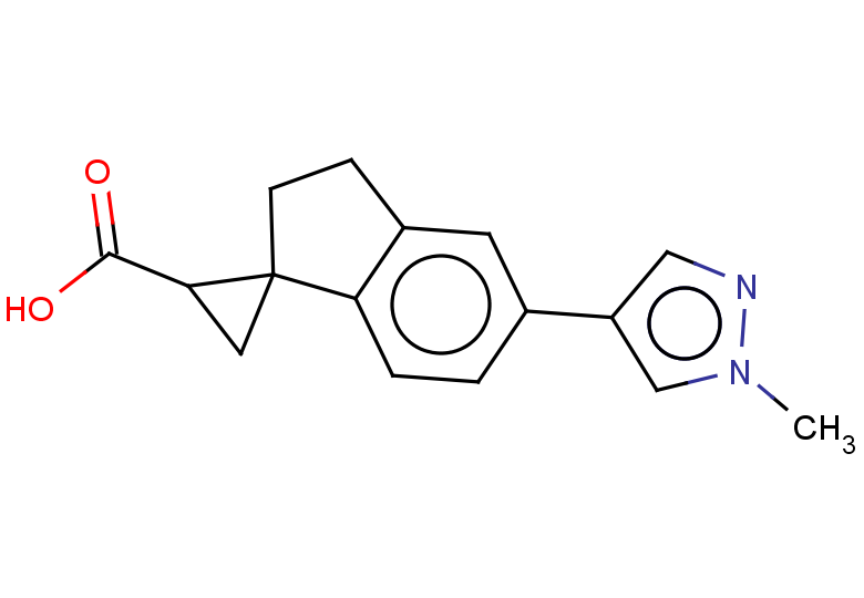 5'-(1-methyl-1H-pyrazol-4-yl)-2',3'-dihydrospiro[cyclopropane-1,1'-indene]-2-carboxylic acid