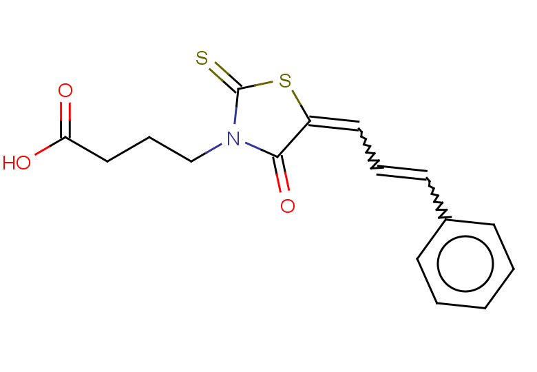 4-[4-oxo-5-(3-phenylprop-2-en-1-ylidene)-2-sulfanylidene-1,3-thiazolidin-3-yl]butanoic acid