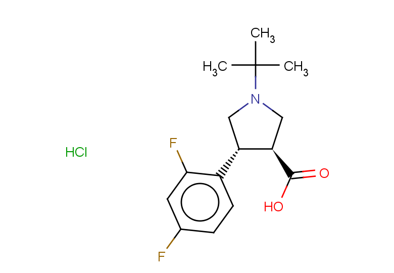 (3S,4R)-1-tert-butyl-4-(2,4-difluorophenyl)pyrrolidine-3-carboxylic acid hydrochloride