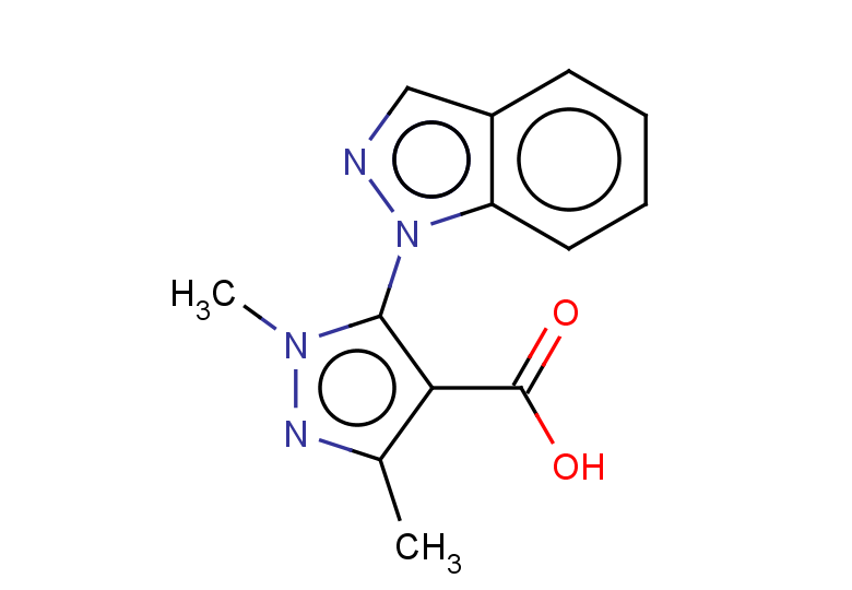 5-(1H-indazol-1-yl)-1,3-dimethyl-1H-pyrazole-4-carboxylic acid