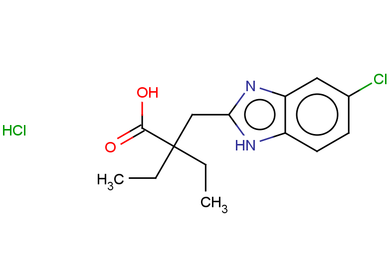 2-[(5-chloro-1H-1,3-benzodiazol-2-yl)methyl]-2-ethylbutanoic acid hydrochloride
