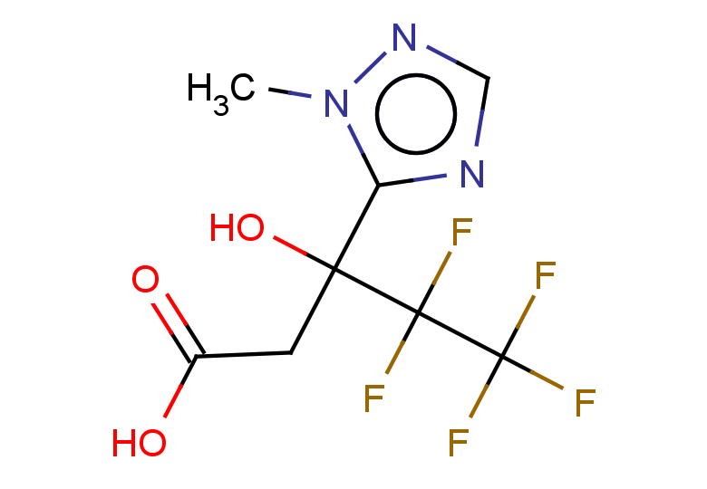 4,4,5,5,5-pentafluoro-3-hydroxy-3-(1-methyl-1H-1,2,4-triazol-5-yl)pentanoic acid