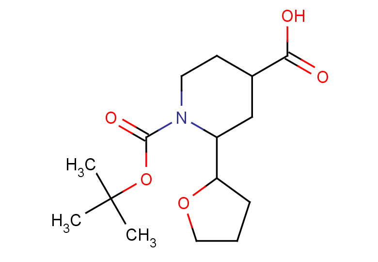 1-[(tert-butoxy)carbonyl]-2-(oxolan-2-yl)piperidine-4-carboxylic acid, Mixture of diastereomers