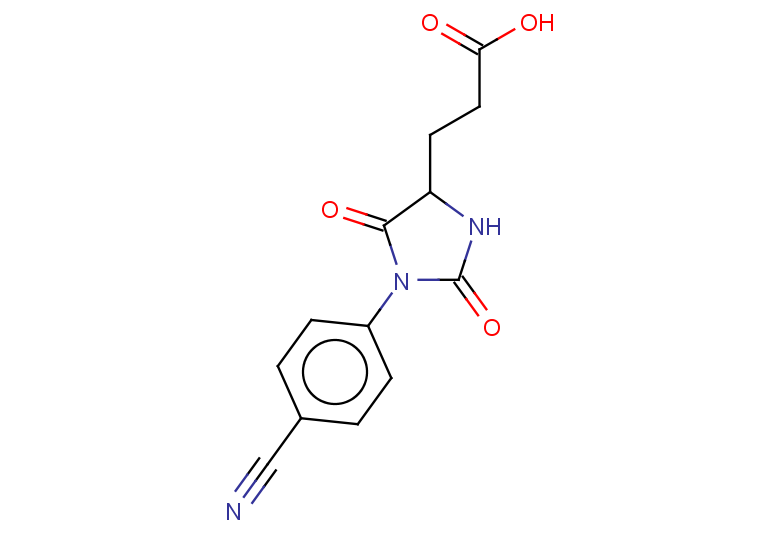 3-[1-(4-cyanophenyl)-2,5-dioxoimidazolidin-4-yl]propanoic acid