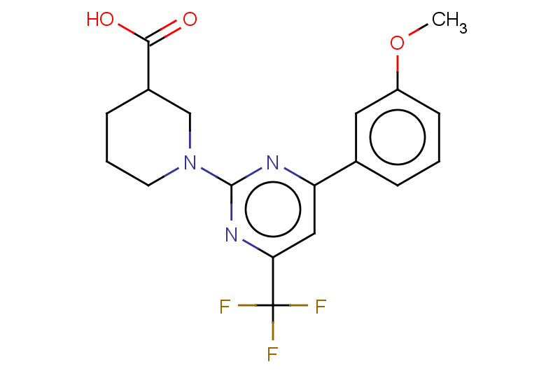 1-[4-(3-methoxyphenyl)-6-(trifluoromethyl)pyrimidin-2-yl]piperidine-3-carboxylic acid