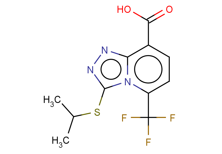 3-(propan-2-ylsulfanyl)-5-(trifluoromethyl)-[1,2,4]triazolo[4,3-a]pyridine-8-carboxylic acid