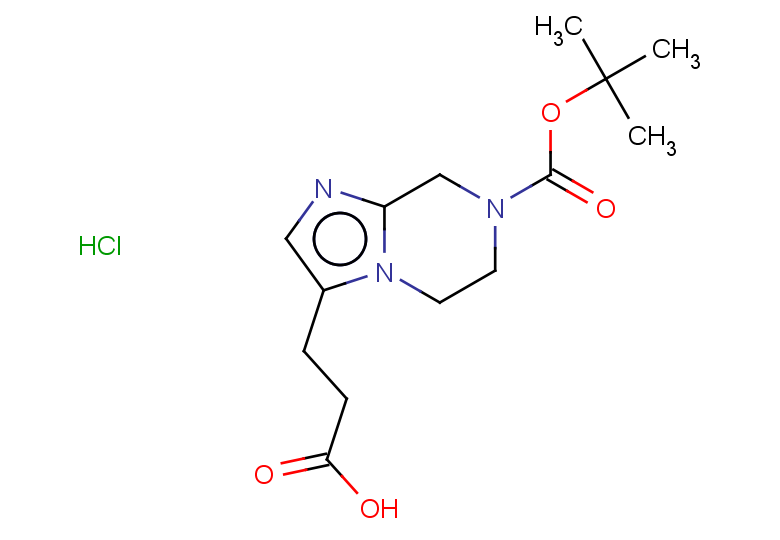 3-{7-[(tert-butoxy)carbonyl]-5H,6H,7H,8H-imidazo[1,2-a]pyrazin-3-yl}propanoic acid hydrochloride