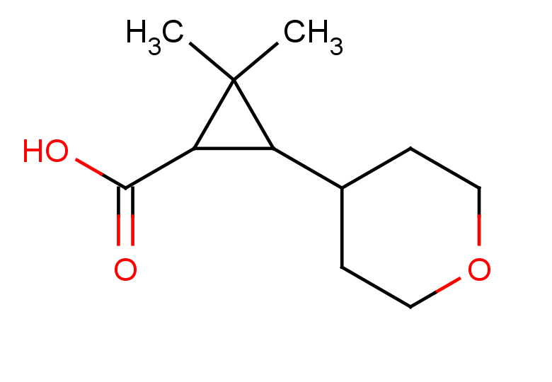 2,2-dimethyl-3-(oxan-4-yl)cyclopropane-1-carboxylic acid