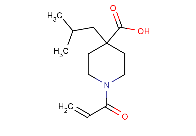 4-(2-methylpropyl)-1-(prop-2-enoyl)piperidine-4-carboxylic acid